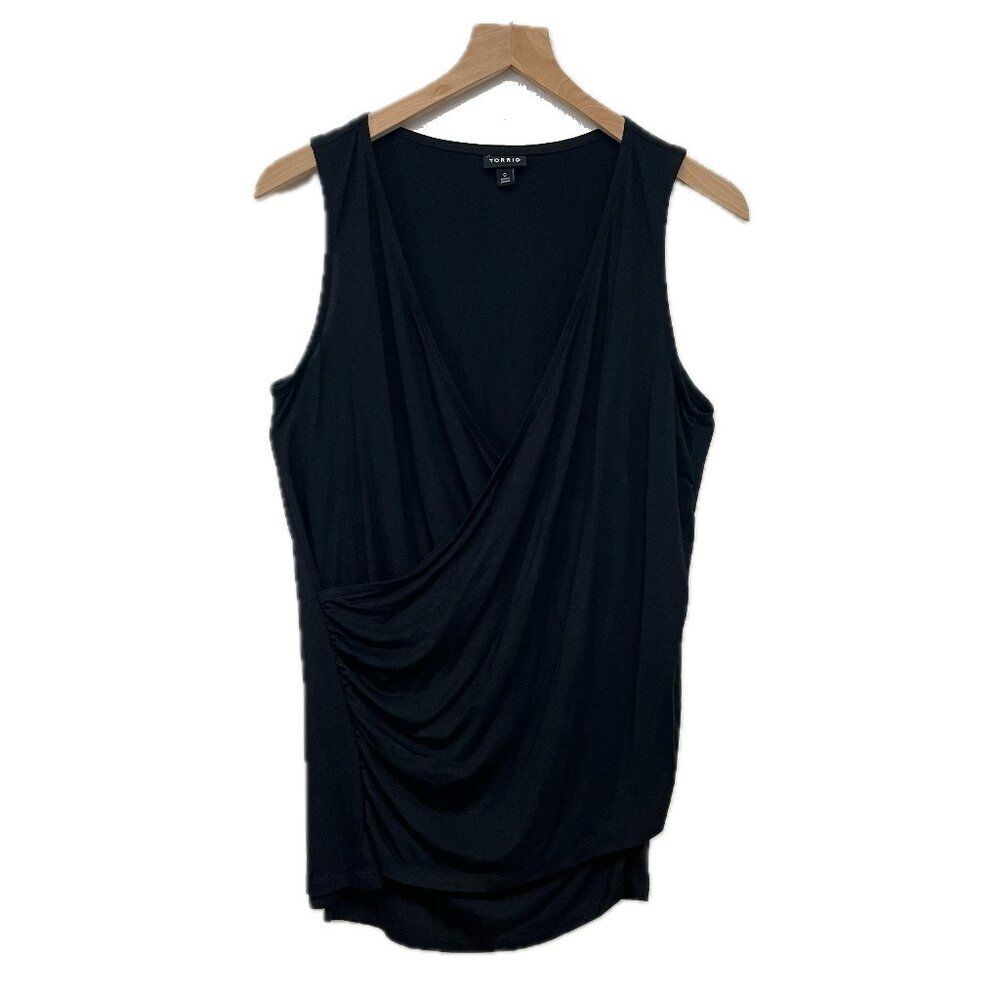 Torrid Black Slouchy V Neckline Sleeveless Top - Size Large